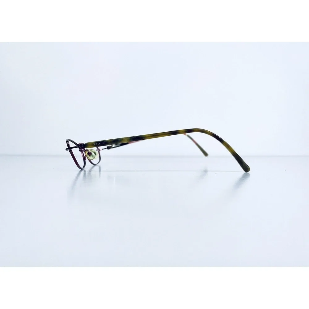Kate Spade NY Purple Metal Glasses Green Tortoise Temples Italy 50 16 135
